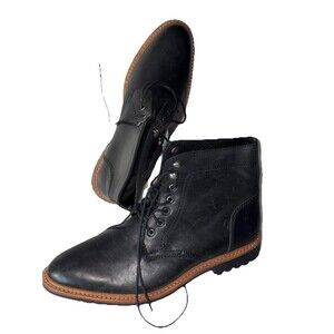 Anthony Veer Essentials Leather Boots Mens 8 Black Goodyear Lincoln Lace Up